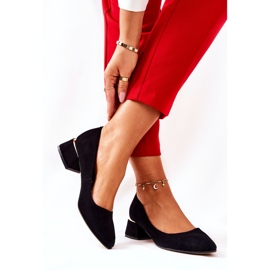 Lewski Shoes Semišové lodičky Lewski 3118 Black černá 2