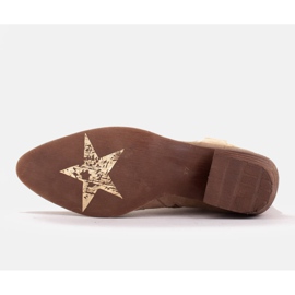 Marco Shoes Kovbojské boty z přírodního semiše béžový 5