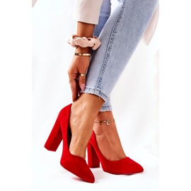 WS1 Semišové lodičky Na červeném Valoris Baru 2