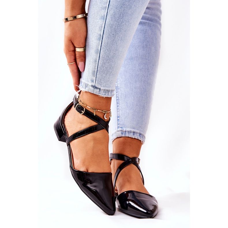 WS1 Patentované černé lodičky Giovanna na nízkém podpatku černá 2 WS1 Patentované černé lodičky Giovanna na nízkém podpatku černá 2