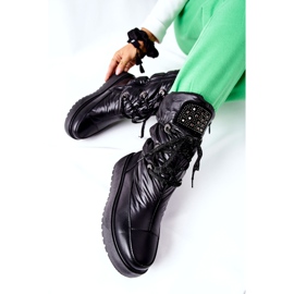 S.Barski Dámské černé teplé sněhové boty Chardonnay černá 1