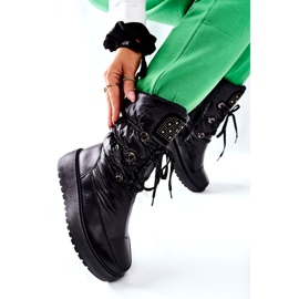 S.Barski Dámské černé teplé sněhové boty Chardonnay černá 4