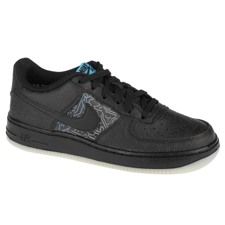 Bota Nike Air Force 1 Low Gs Jr DN1434-001 černý modrý 1