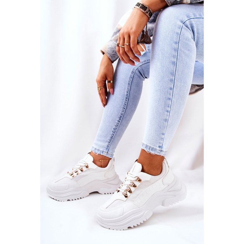 PM1 Sportovní Boty Na Bílé Flynn Platformě bílý 1 PM1 Sportovní Boty Na Bílé Flynn Platformě bílý 1