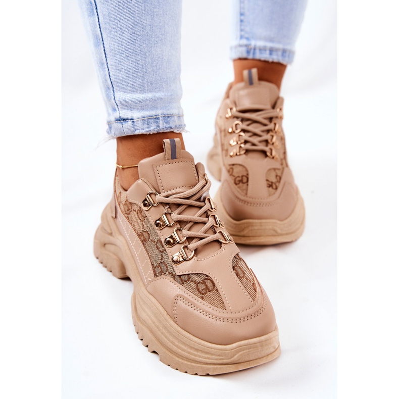 PM1 Sportovní Boty Na Béžové Flynn Platformě béžový 2