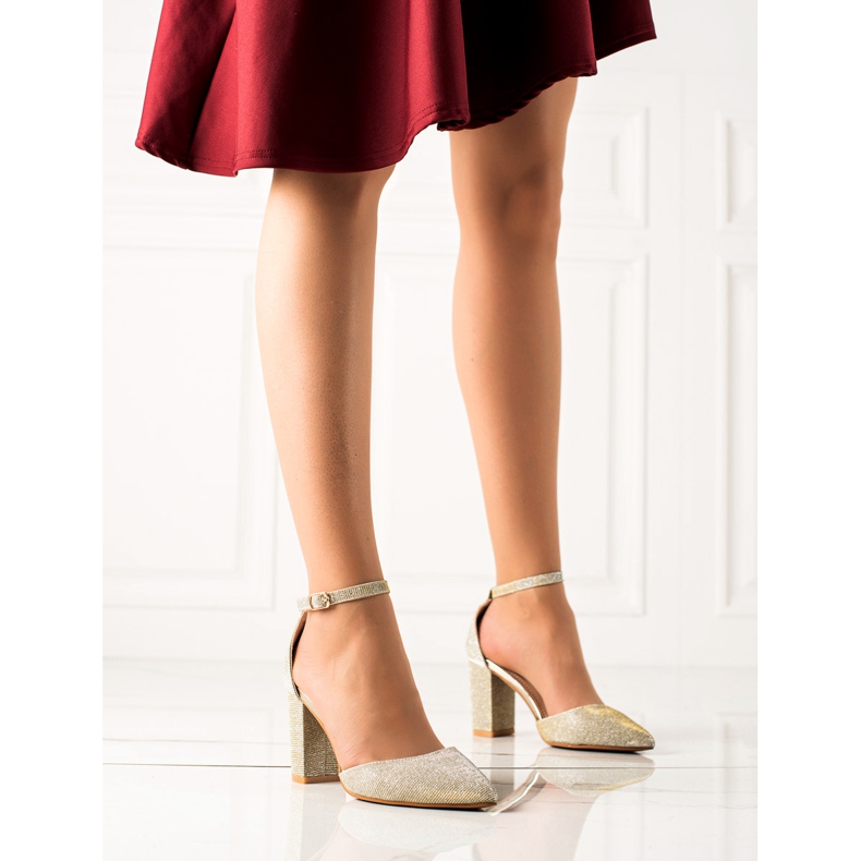 Seastar Zlaté lodičky se třpytkami béžový 2