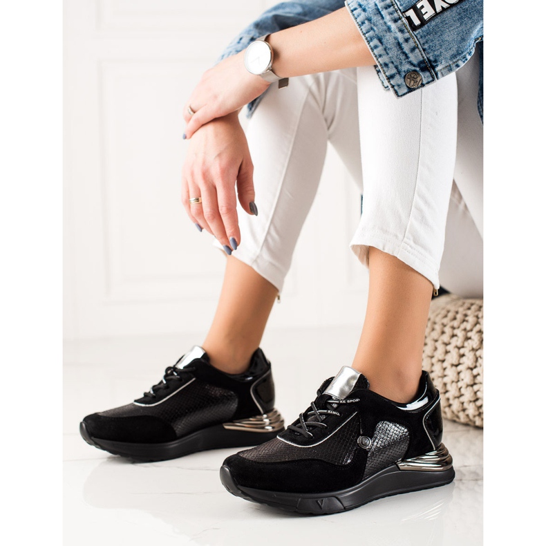 Třpytivé tenisky VINCEZA černý 1