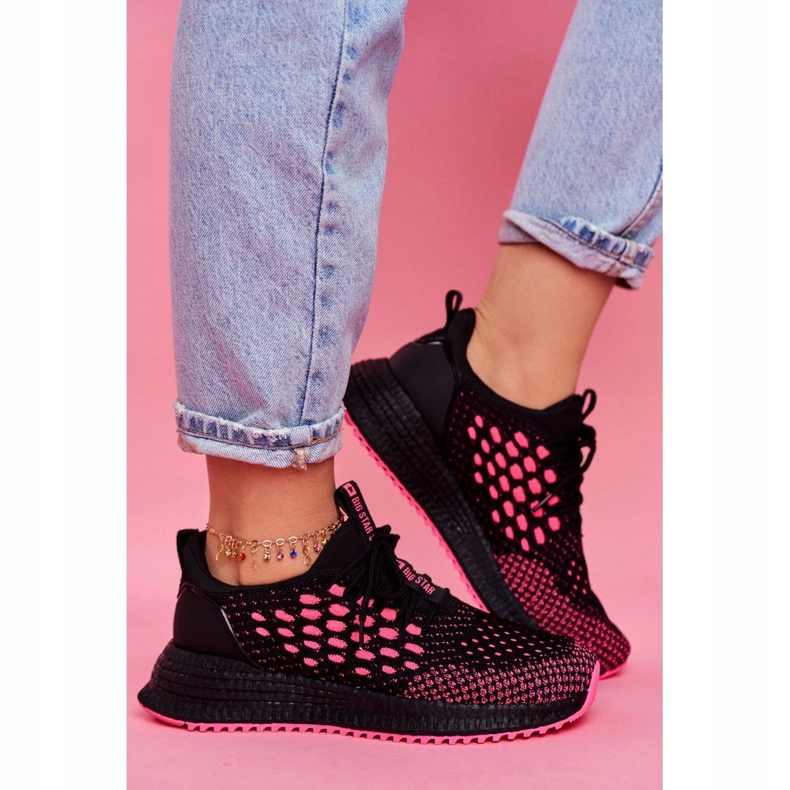 Dámské sportovní boty Tenisky Big Star Black Fuchsia FF274964 černý růžový 1