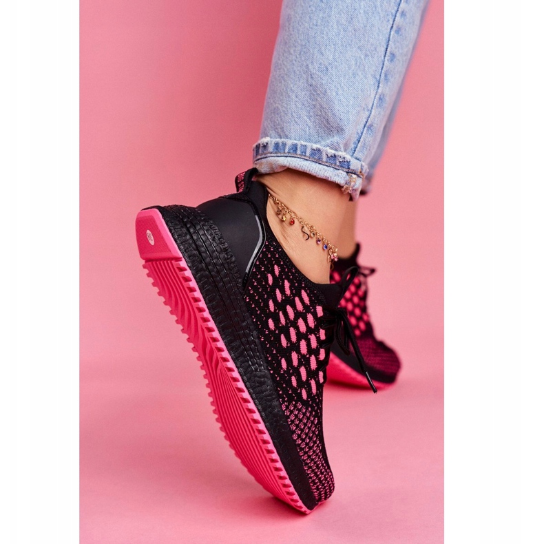 Dámské sportovní boty Tenisky Big Star Black Fuchsia FF274964 černá růžový 3