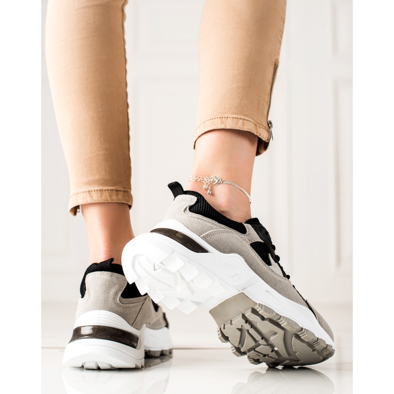 Sweet Shoes Šedé a černé tenisky černá šedá 1