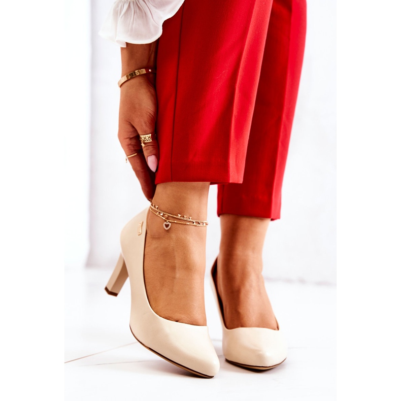 Dámské lodičky Sergio Leone Beige Matte Orsola béžový 2