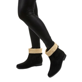 Islevine černé semišové nazouvací boty černý 3