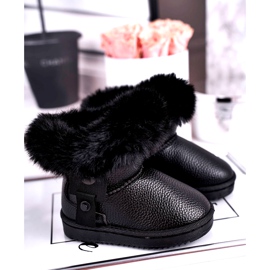 Apawwa Teplé dětské sněhule s kožešinou Marella šedá 1