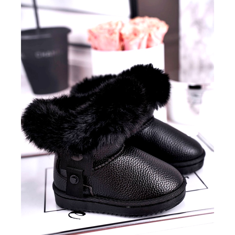 Apawwa Teplé dětské sněhule s kožešinou Marella šedá 1