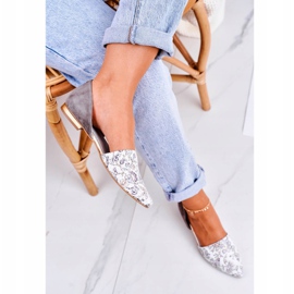 Elegantní kožené balerínky s květinami Laura Messi 1110 White bílý růžový vícebarevný 2 Elegantní kožené balerínky s květinami Laura Messi 1110 White bílý růžový vícebarevný 2