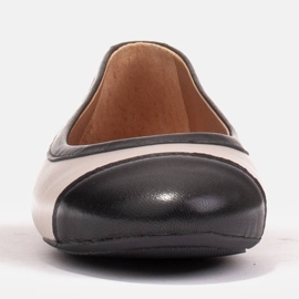 Marco Shoes Pohodlné balerínky s lemem béžový černý 1