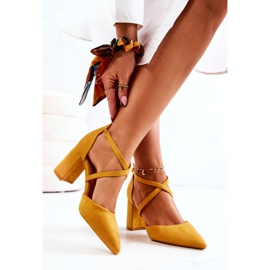 PS1 Dámské Lodičky Na Podpatku V Spitz Yellow Future žlutá 2 PS1 Dámské Lodičky Na Podpatku V Spitz Yellow Future žlutá 2