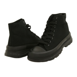 News Černé vysoké tenisky na platformě 21SP02-1050 černá 4