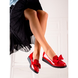 La.Fi Lakované boty s mašlí červený 1