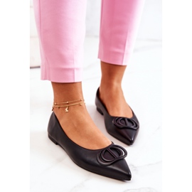 PS1 Kožené Baleríny V Spitz Black Rachelle černý 1