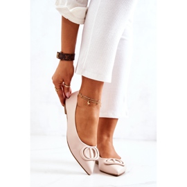 PS1 Kožená baletka ve špici J. Beżowe Rachelle béžový 2