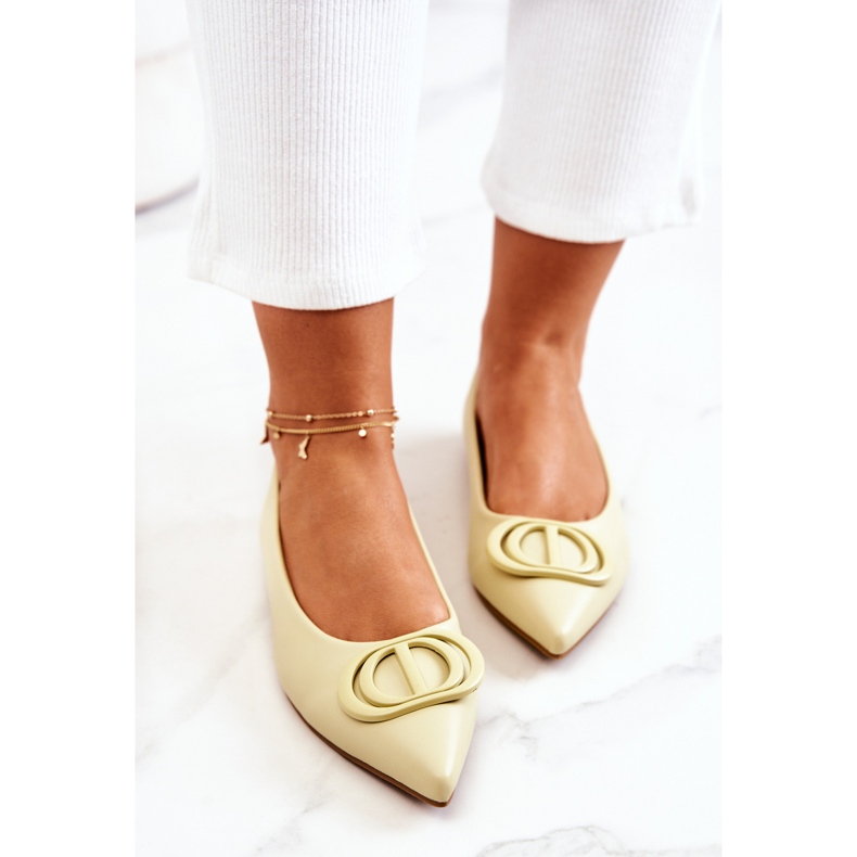 PS1 Kožené Baleríny V Rachelle's Bright Green Spitz zelená žlutá 1