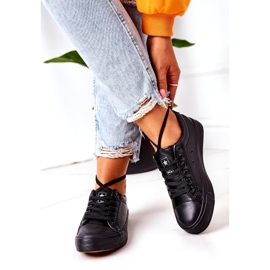 News Dámské černé tenisky vyrobené z ekokůže 21SP02-1200 černá 1