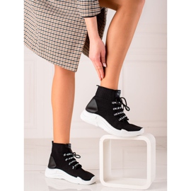 TRENDI Lehké textilní tenisky černá 2