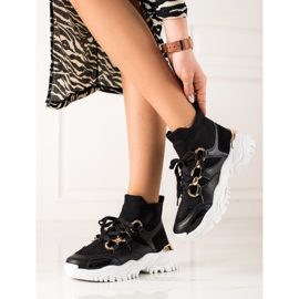 TRENDI Módní tenisky černý 2