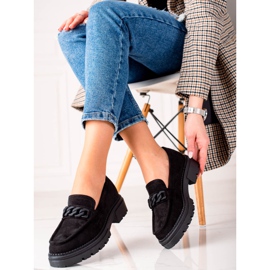 Černé semišové mokasíny LA.FI černý 1