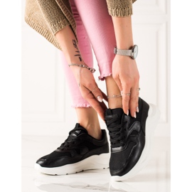 TRENDI Klasické černé tenisky černý 2