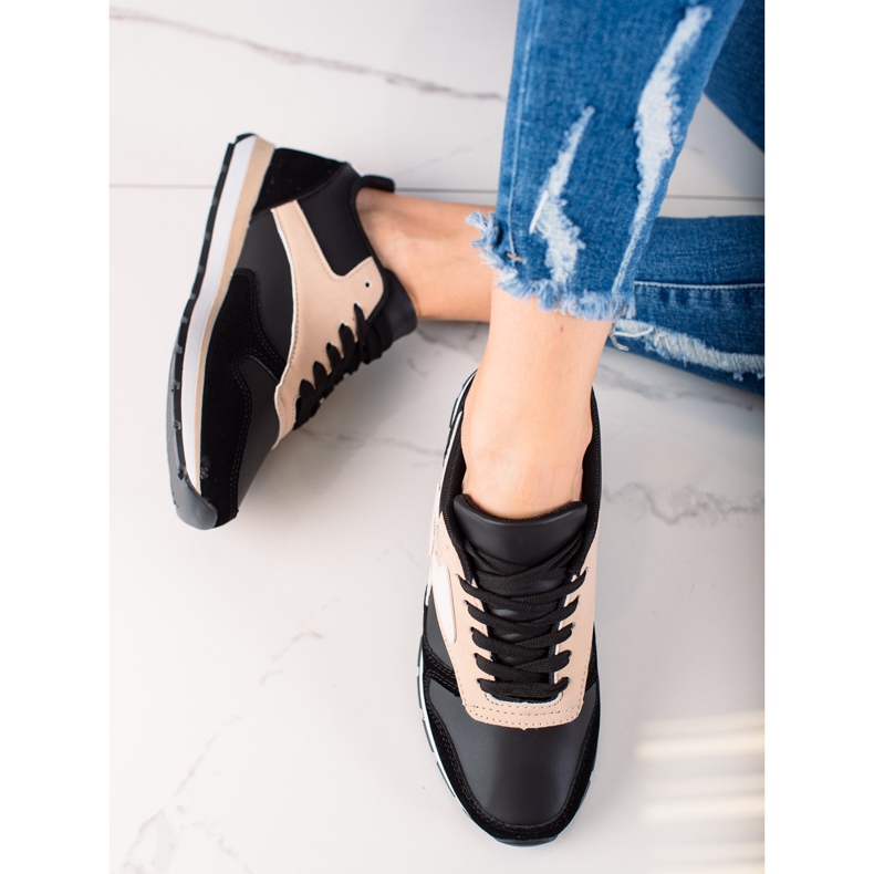 TRENDI Neformální sportovní obuv béžový černá 1