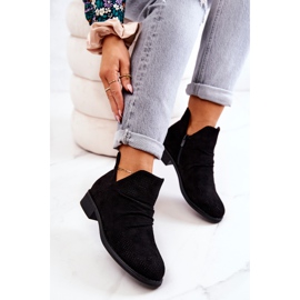 PS1 Prolamované mačkané boty Black Cynthia černý 2