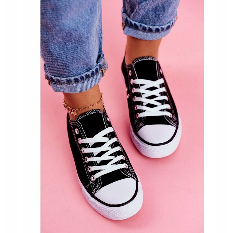 PS1 Černé tenisky Omerta s bílou podrážkou bílý černá 3