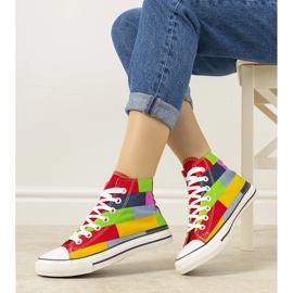 Barevné kotníkové tenisky Gabby červené 1 Barevné kotníkové tenisky Gabby červené 1