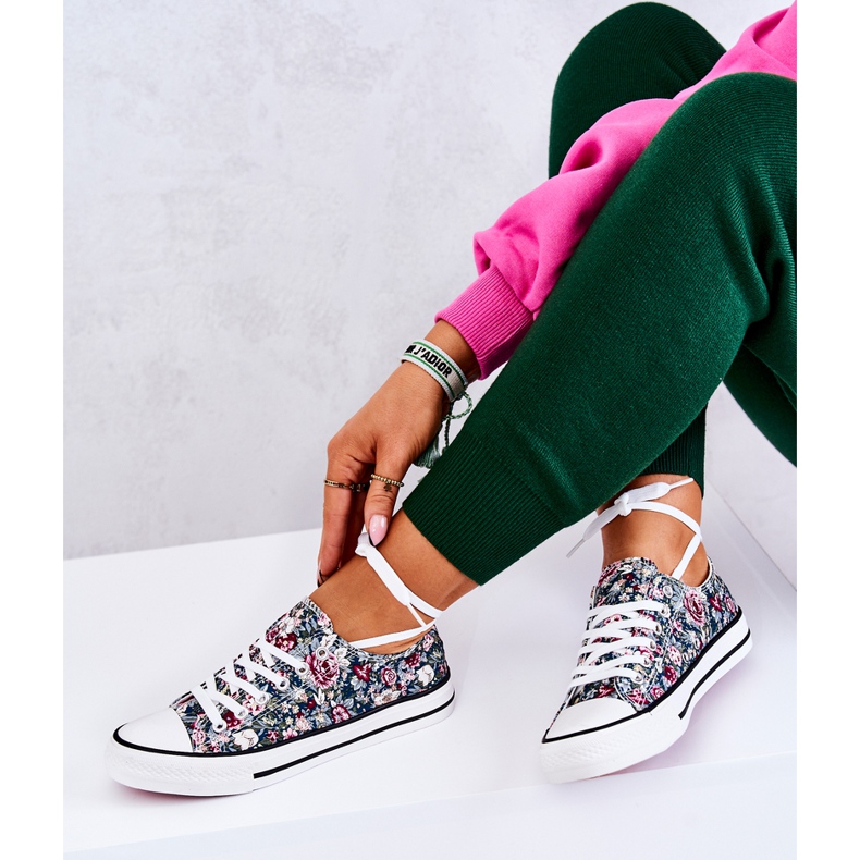 FS2 Nízké Tenisky Se Zelenými Květy Desiree zelená 1 FS2 Nízké Tenisky Se Zelenými Květy Desiree zelená 1