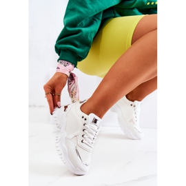 FS2 Tenisky Na Platformě Bílá Sallie bílý stříbro 1