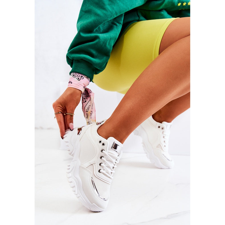 FS2 Tenisky Na Platformě Bílá Sallie bílý stříbrný 1