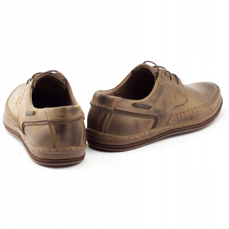 Polbut Kožené pánské boty J44PŁ hnědé hnědý 4