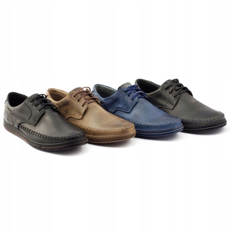 Polbut Kožené pánské boty J44PŁ hnědé hnědý 5