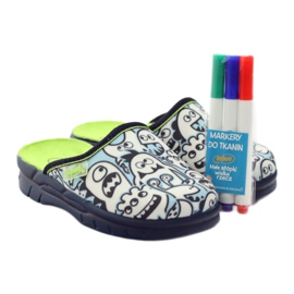 Dětské boty Befado barvící pantofle bílý námořnická modrá modrý 5