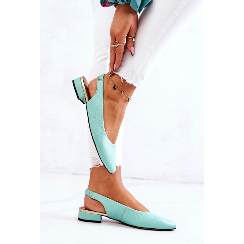 PA2 Kožené venkovní zelené Noreen Balerína Vysoké podpatky zelená 1