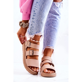 FM1 Reese béžové sandály se sponou béžový 1