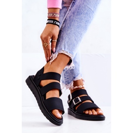 FM1 Černé sandály s přezkou Reese černý 2