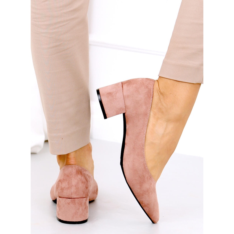 Lodičky na nízkých podpatcích Millen Pink růžový 2