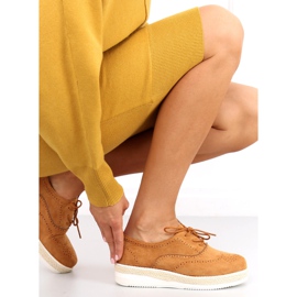 Dámské boty espadrilky Apia Camel hnědý 2