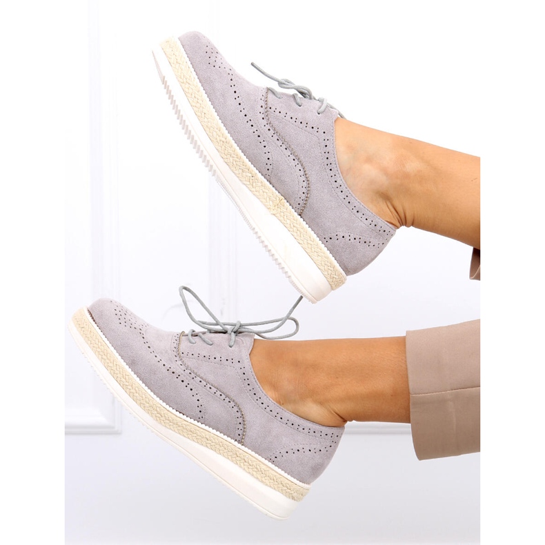 Dámské boty espadrilky Apia Grey šedá 2
