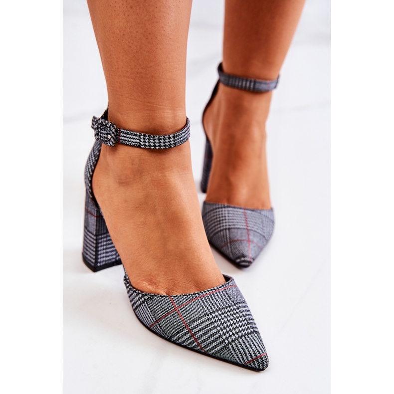 PS1 Lodičky Na černé A Bílé Kostkované Post Harye bílý černý 1