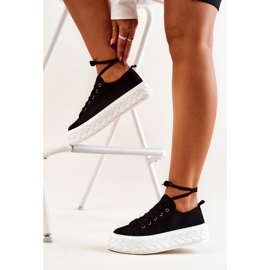 PS1 Tenisky Na Masivní černé A Bílé Platformě Suzane černá 2