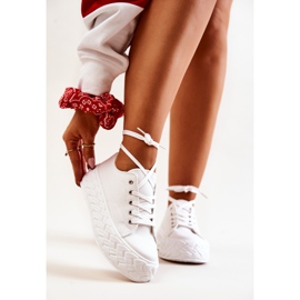 PS1 Tenisky Na Masivní Bílé Platformě Suzane bílý 1